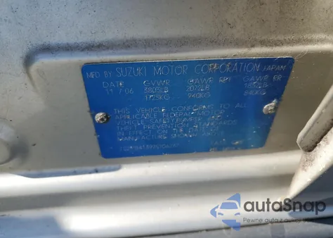 2007 Suzuki Sx4 z USA, uszkodzony, nr VIN JS2YB413975106267